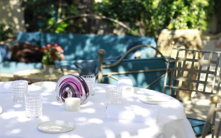 La terrasse - Restaurant étoilé Les Terraillers à Biot par Michaël Fulci